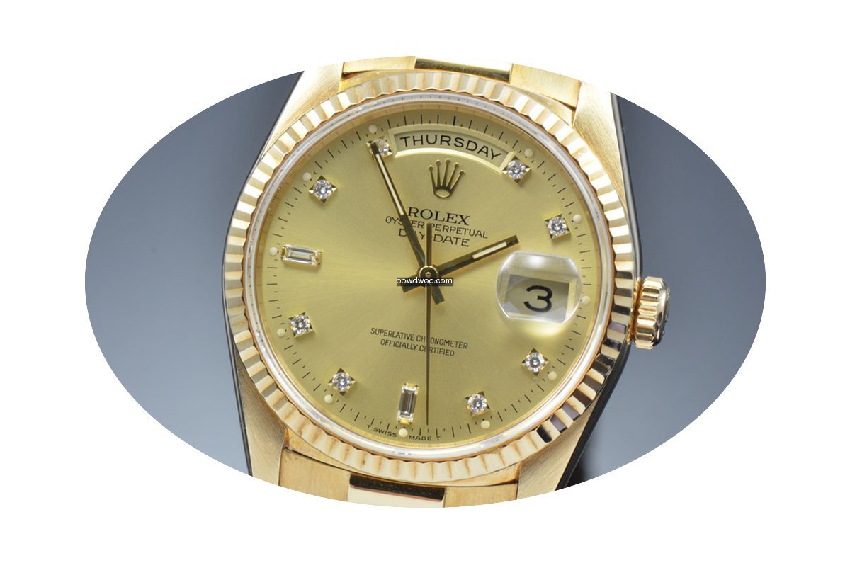 Rolex Day-Date President Diamond Dial 18...