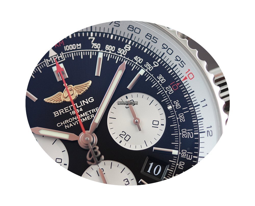 Breitling Men's Navitimer 01 Steel on Bl...