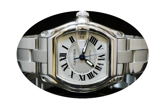 Cartier Gents Roadster Auto, all Steel, ...