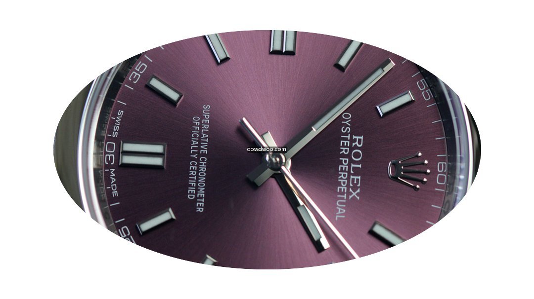 Rolex OYSTER PERPETUAL 36mm red grape Un...