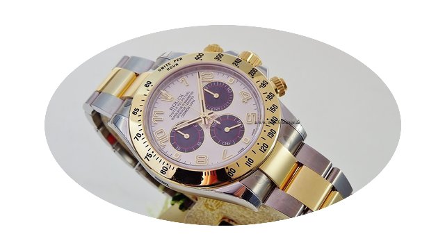 Rolex Daytona Two Tone white black arab...