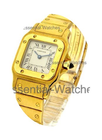Cartier Santos Square Small Size 25mm Au...