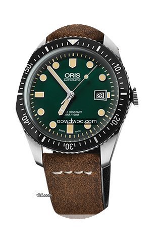 Oris Divers Sixty-Five mit grünem Ziffe...