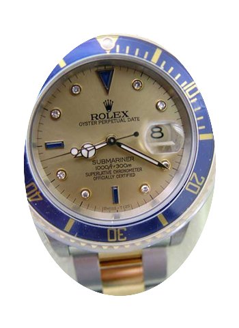 Rolex Mens Two Tone Submariner watch Wit...