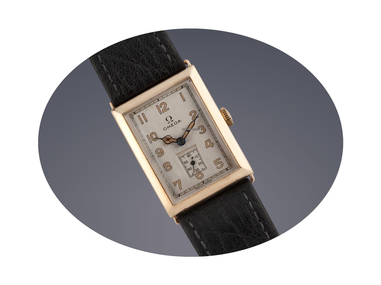 Omega 14ct yellow gold manual watch...
