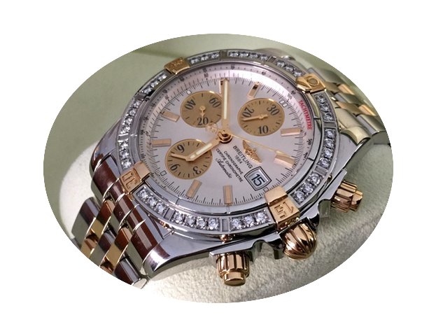 Breitling Chronomat Evolution Gold Steel...