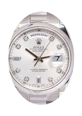 Rolex Day-Date 36 118209-SLVDDP Silver D...