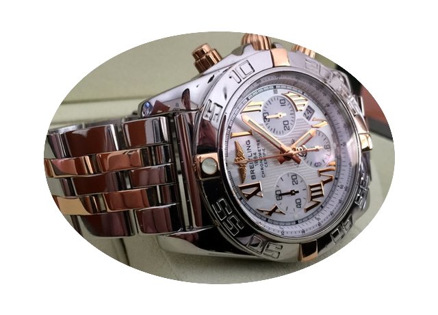 Breitling Chronomat 44 B01 Gold Steel Wh...