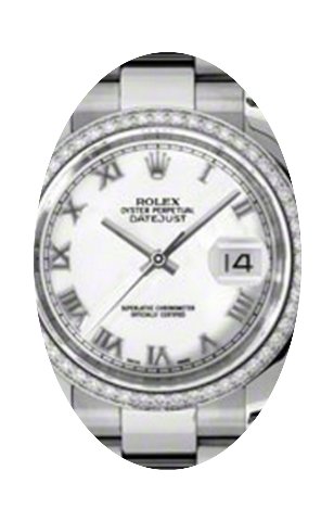 Rolex Datejust 36 116244-WHTRO White Rom...