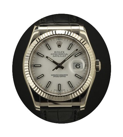 Rolex Datejust white gold 116139 box and...