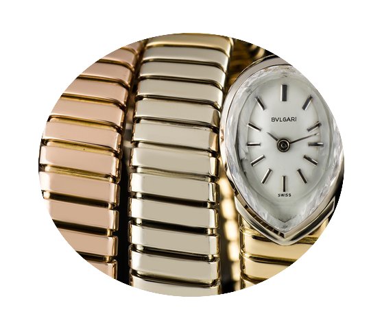 Bulgari Rare 18k Tri-Gold Silver Dial Vi...