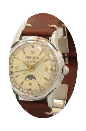 Zodiac Triple Date Moonphase circa 1950'...