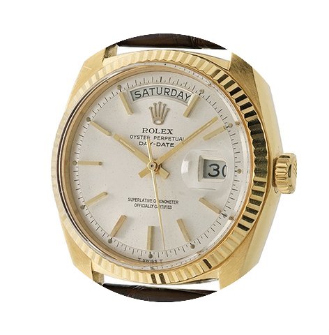 Rolex Day-Date 18k Yellow Gold 36mm Silv...