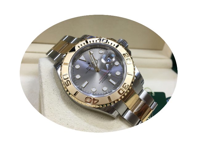 Rolex 16623 Yachtmaster Gray dial Gold &...