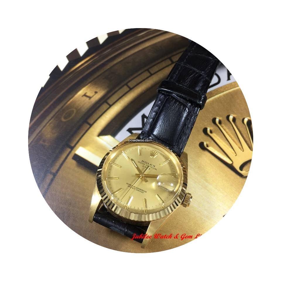 Rolex 15038 Oyster Perpetual Date 18K Ye...