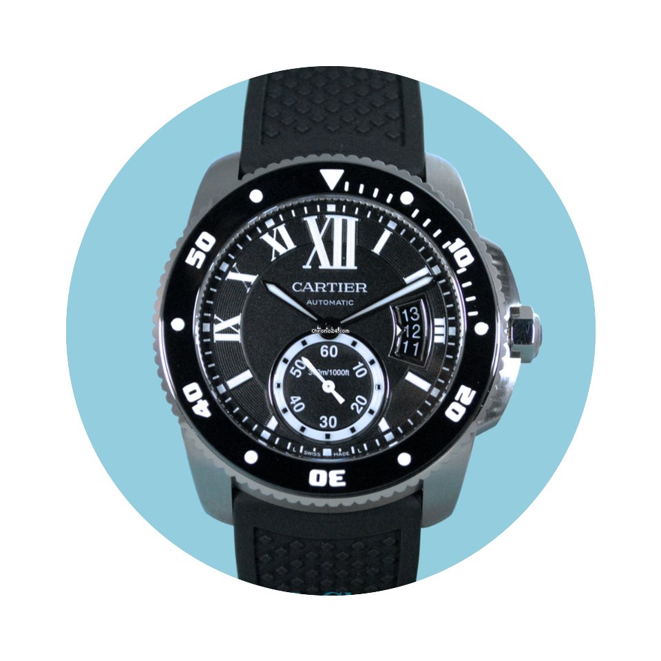 Cartier Calibre de Cartier Diver Stahl K...