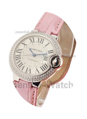 Cartier Ballon Bleu 33mm with Diamond Be...