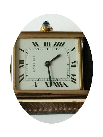 Cartier Tank lady's 18k Yellow gold meca...
