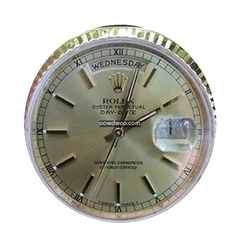 Rolex President Mens 18k Yellow Gold Cha...