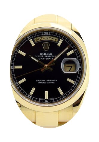 Rolex Day-Date 36 118208-BLKSDO Black In...
