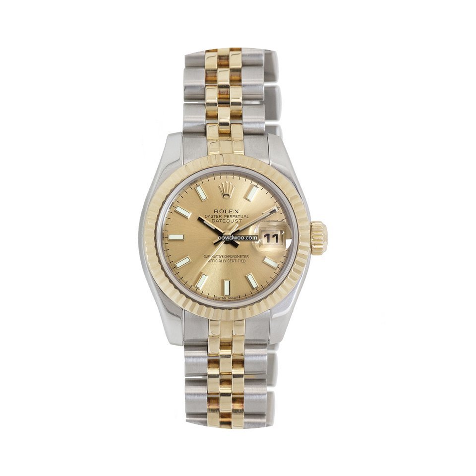 Rolex 18K & Stainless Steel Ladies Datej...