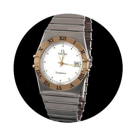 Omega constellation steel and gold quart...