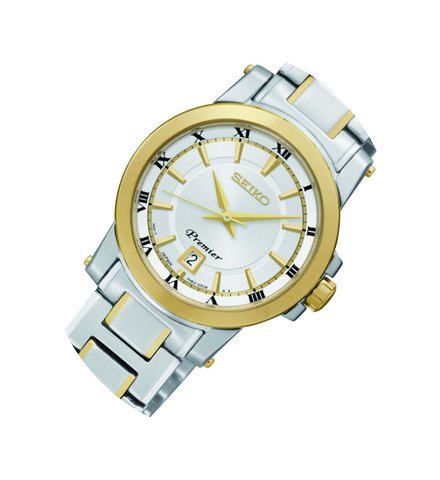 Seiko Premier Damenuhr Quarz Bicolor...