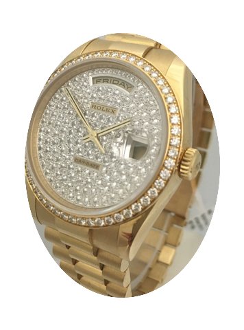 Rolex DayDate Solid 18K Gold Factory Dia...
