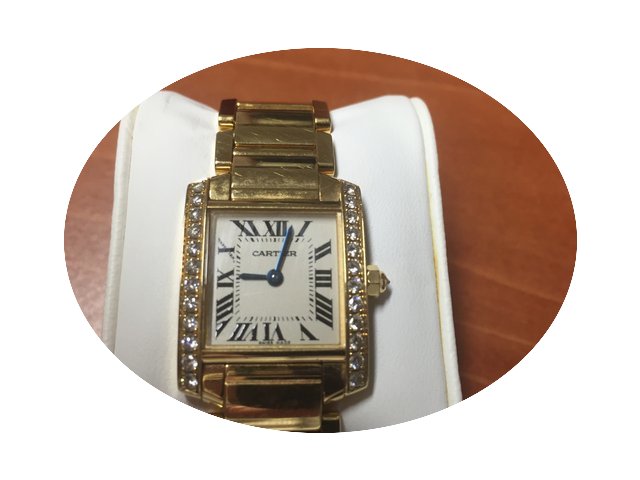 Cartier Tank Française or et diamants...