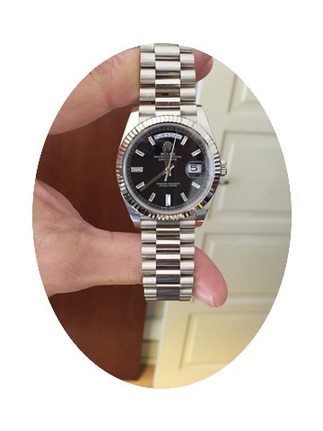 Rolex DAY DATE 40 WHITEGOLD BLACK DIAMON...