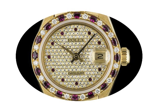 Rolex 18k Yellow Gold Ruby & Diamond...