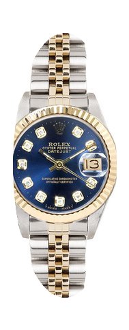 Rolex Women's Datejust Two Tone Fluted C...