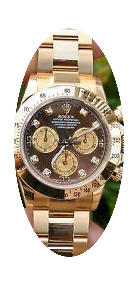 Rolex Daytona 18k Gold 116528 Golddust M...