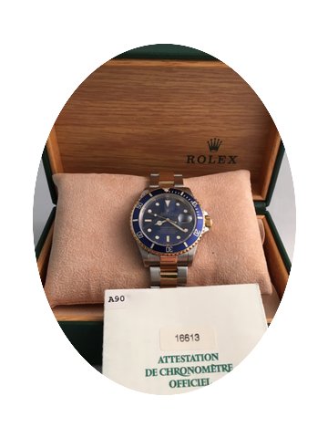 Rolex submariner acc-oro blu...