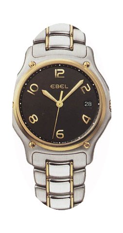 Ebel Black Dial Two-Tone Stainless Steel...