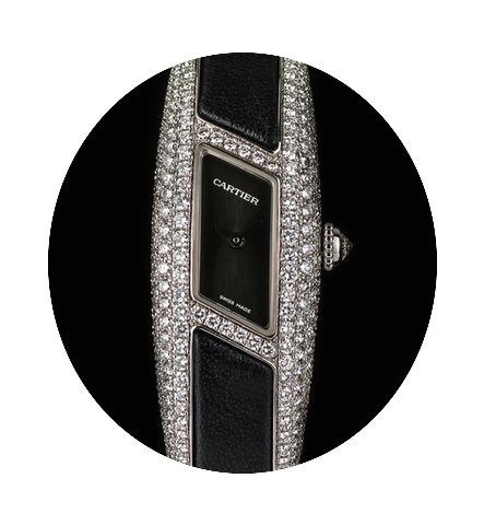 Cartier 18k W/G Diamond Case Himalia NOS...
