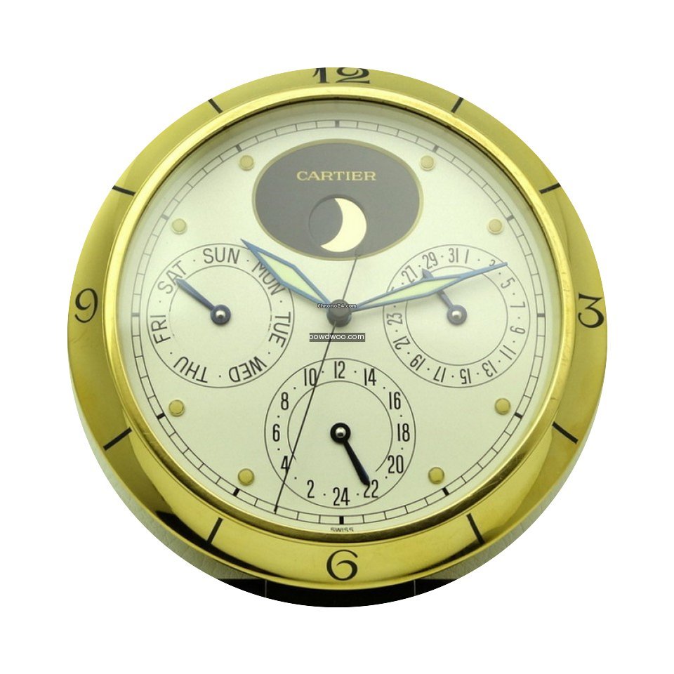 Cartier | Pasha Desk Clock, gold plated...
