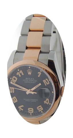 Rolex Datejust 18k Rose Gold & Stain...