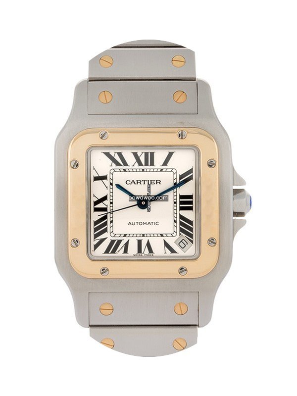 Cartier Santos Galbe' In Acciaio E Oro G...