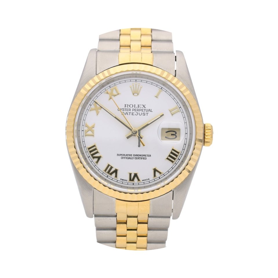 Rolex Datejust 16233 - White Roman Dial ...