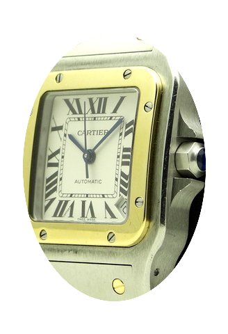 Cartier Santos Galbè XL, steel and gold...