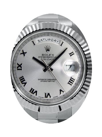 Rolex Day-Date II 218239-SLVRFP 41mm Sil...