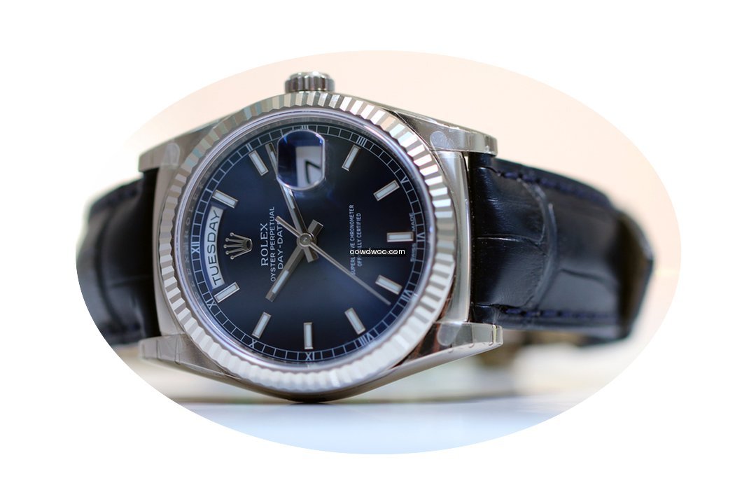 Rolex DAY-DATE BLUE white gold...