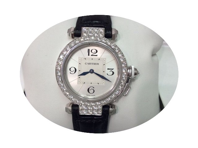 Cartier Ref. Wj11922g Pasha 32mm 18k W/g...