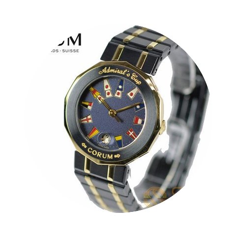 Corum Admiral's Cup Lady Quartz Gold Dat...