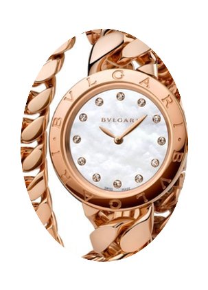 Bulgari White Mother-of-Pearl Dial 18k P...