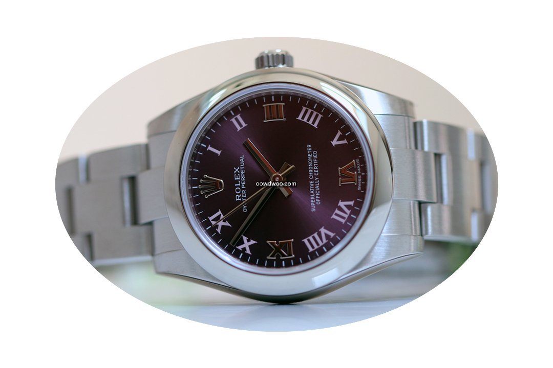 Rolex Oyster Perpetual 31 mm red grap Un...