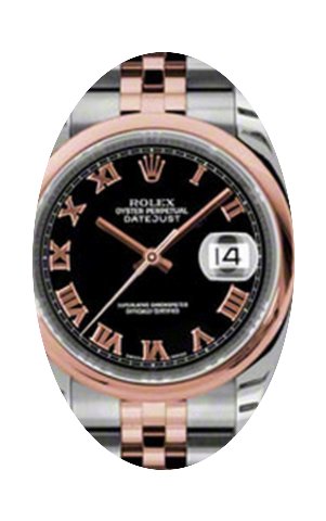 Rolex Datejust 36 116201-BLKRDJ Black Ro...
