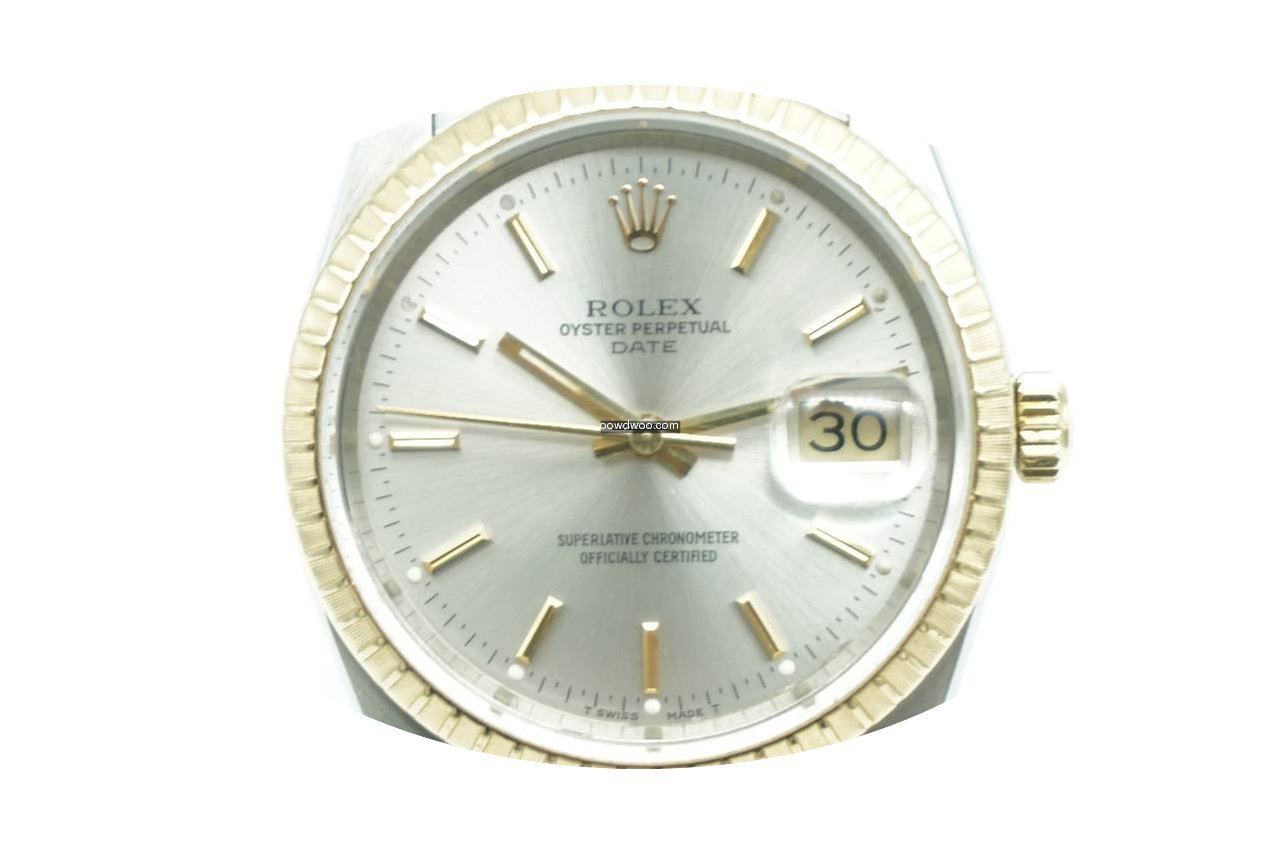 Rolex Oyster Perpetual Date 34mm Silver ...