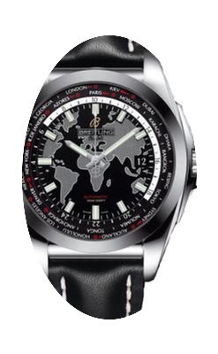 Breitling Galactic Unitime Black Dial Bl...